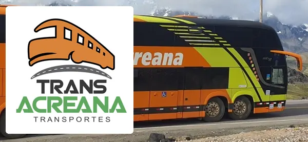Logo e ônibus da Trans Acreana