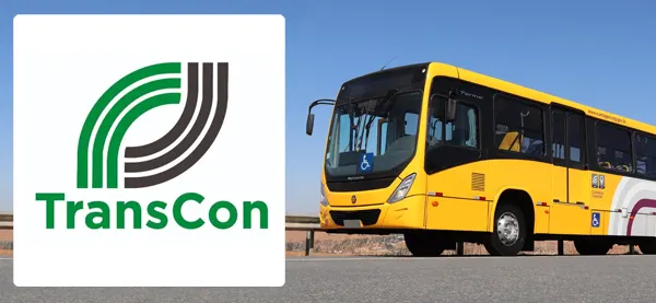 Logo e ônibus da Transcon