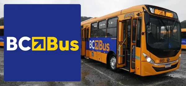 Logo e ônibus da Transpiedade Balneário Camboriú