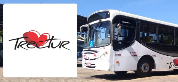 Logo e ônibus da Trectur