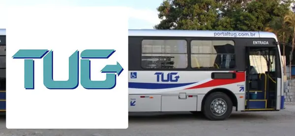 Logo e ônibus da TUG