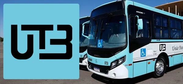 Logo e ônibus da União Transporte Brasília