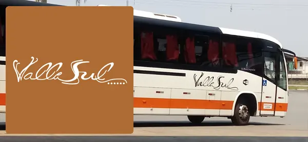 Logo e ônibus da Vallesul