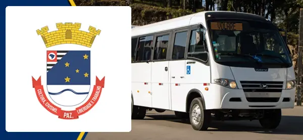 Logo e ônibus da Vans de Cruzeiro