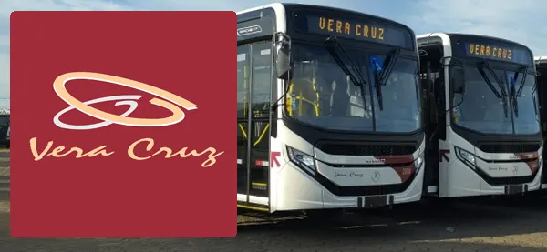 Logo e ônibus da Vera Cruz