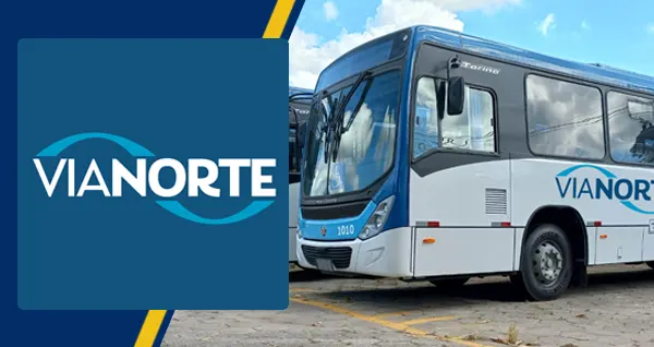 Logo e ônibus da Via Norte (Ex Viação Joana Darc Linhares)