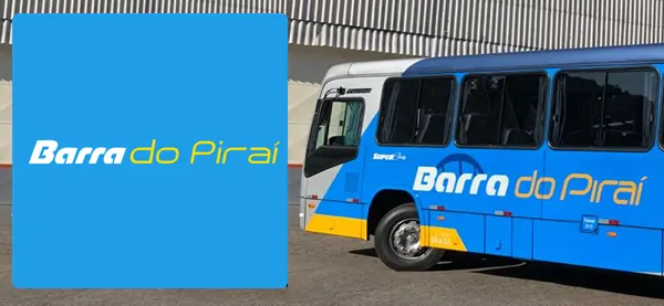 Logo e ônibus da Viação Barra do Piraí