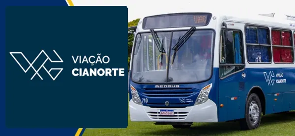 Logo e ônibus da Viação Cianorte