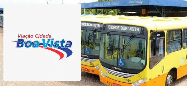 Logo e ônibus da Viação Cidade de Boa Vista