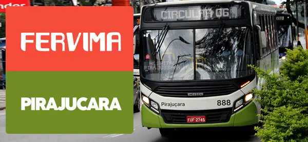 Logo e ônibus da Viação Fervima / Pirajuçara