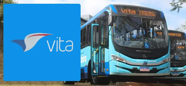 Logo e ônibus da Viação Itabira (Vita / Cisne)