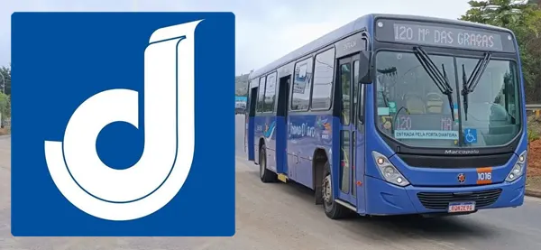 Logo e ônibus da Viação Joana Darc Colatina