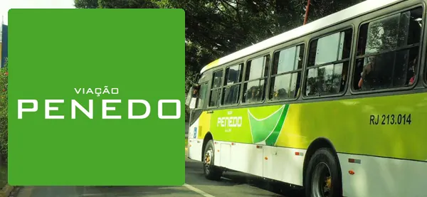 Logo e ônibus da Viação Penedo