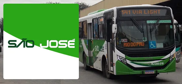 Logo e ônibus da Viação São José (Nova Iguaçu)
