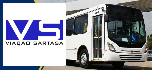 Logo e ônibus da Viação Sartasa