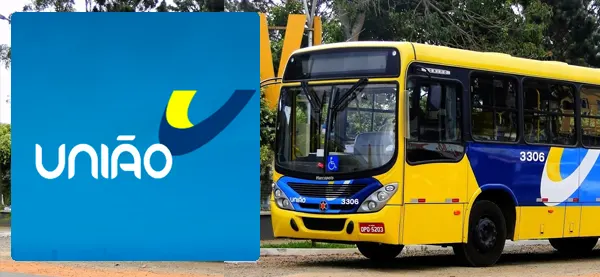 Logo e ônibus da Viação União Manhuaçu