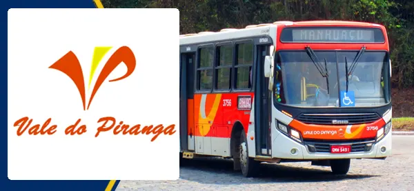 Logo e ônibus da Viação Vale do Piranga (Manhuaçu)