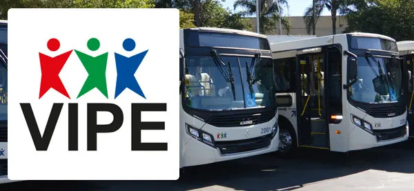 Logo e ônibus da VIPE