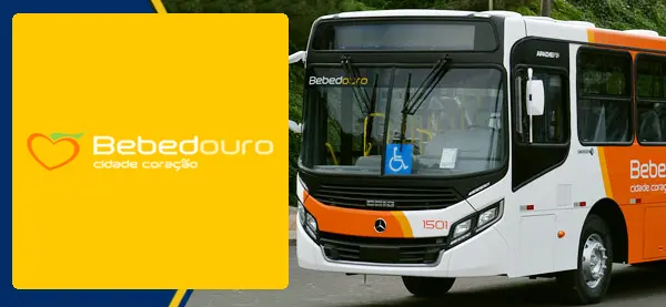 Logo e ônibus da VUG Bebedouro